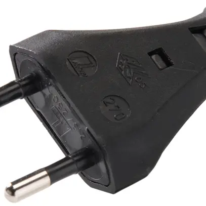 Spina tipo T26 ELBRO 2L 2.5A 250V 2×0.5…0.75mm² nero 