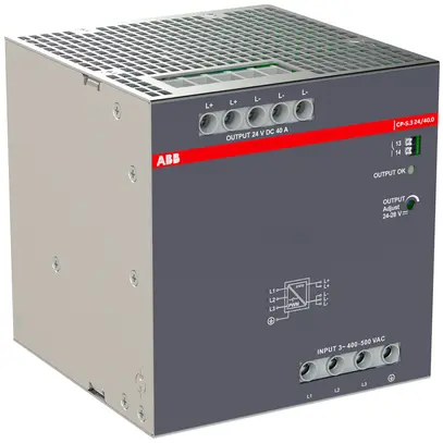 Alimentazione a commutazione INS ABB CP-S.3 24/40.0 320…575VAC 24…28VDC 40A 960W 