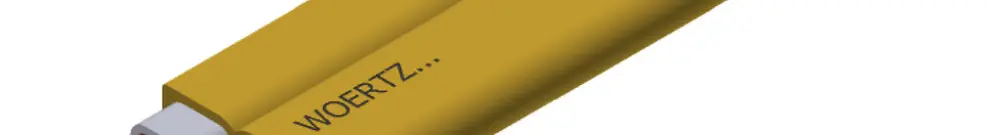 Câble plat Woertz Technofil 5×2.5mm² sans halogène jaune B2ca Une longueur