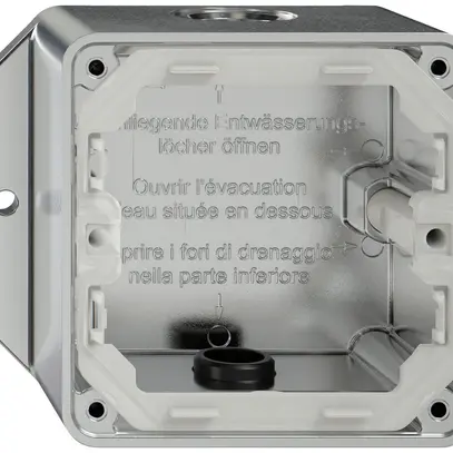 Scatola AP ELEMENT SNAPFIX® 111×93×54mm 2×M20 alu 