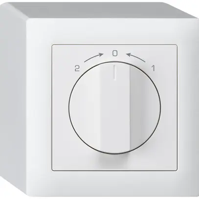 Contatto rotativo AP 1>0<2 bianco kallysto con manopola 