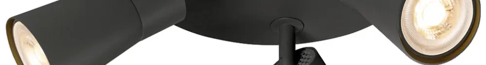 Spot SLV PURI 2.0 Cone CW GU10 3×6W VAR Ø180×113mm noir 