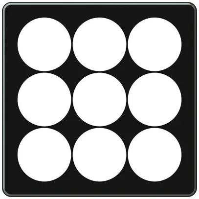Plaque de recouvrement ENC origin 3×3 Ø58mm 212×212mm noir 