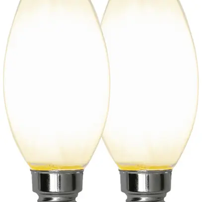 Lampada LED E14 4.5W 470lm 2700K opale Ø35×97mm Duo Pack 