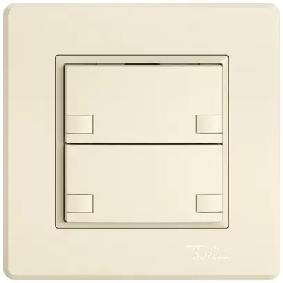 Pulsante KNX RGB INC EDIZIO.liv SNAPFIX® sensore temp.s.LED 2× com.2T cr 