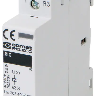 Contacteur AMD ComatReleco RIC, 12VAC/DC 1F+1O 20A AC-1 