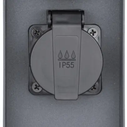 Anschlusssäule Schönenberger IP55 Tuya 2×T13 230V 10A Überlastschutz schwarz 