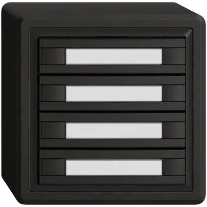 Pulsante universale AP EDIZIO.liv UNI SNAPFIX® s.LED 4× com.2T targ.ne 