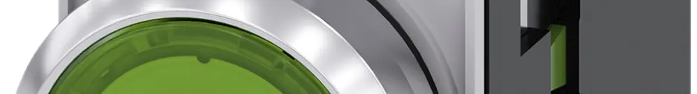 Poussoir lumineux Siemens SIRIUS ACT a.support+LED 1F vert métal brillant 