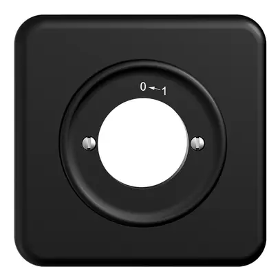 Kit frontal STANDARDdue 0<-1 noir 90×90mm pour interr.à cléatif 