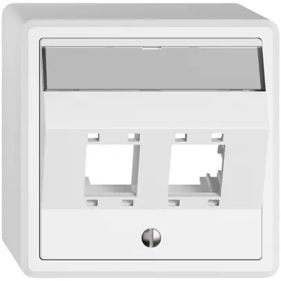 Kit di montaggio AP EDIZIO.liv SNAPFIX® per freenet cat.5e/6 2× bi 
