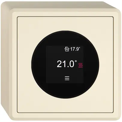 Termostato ambiente AP EDIZIO.liv SNAPFIX® 230VAC 4…30°C 74×74mm crema 