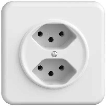 Prise ENC STANDARDdue SNAPFIX® 2×T13 bc 