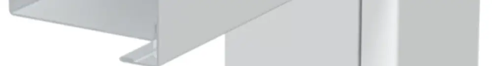 Angolo piatto Bettermann LKM 60×60mm zincato bianco puro 