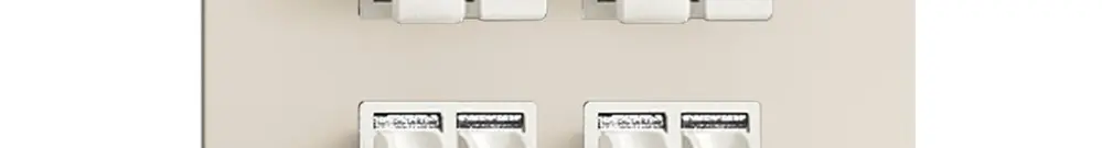 Prise audio EDIZIOdue F 4×crema borne à étrier pour 4 haut-parl. 