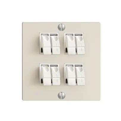 Prise audio EDIZIOdue F 4×crema borne à étrier pour 4 haut-parl. 