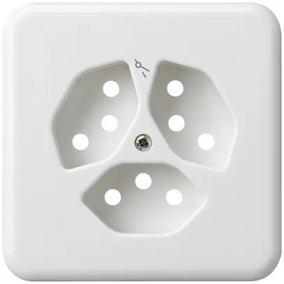 Plaque de recouvrement grd.I 3×type 13/1 blanc basico 