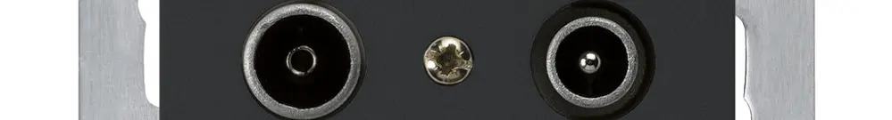 Presa di passaggio INC kallysto R/TV 19dB nero con piastra di fissaggio 