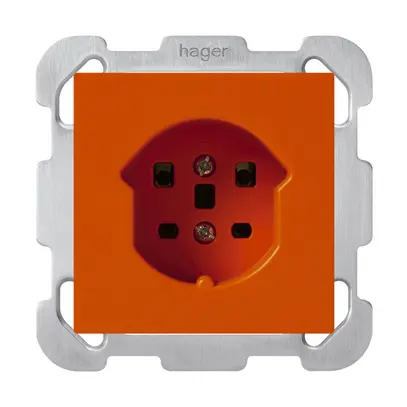 Prise ENC kallysto T25 orange bornes à vis avec plaque de fixation 
