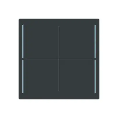 Tasterabdeckung ABB SIDUS touch 4-fach anthrazit 