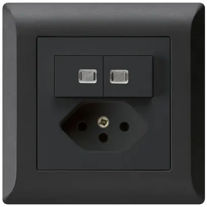 Combinaison lumineuse ENC 2×A-R/1P+T13 noir kallysto.line 2 lentilles 