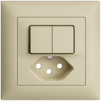 Kit frontal EDIZIOdue vanille 88×88mm T13 