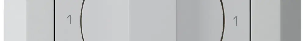 Interrupteur rotatif ENC kallysto.line 0/1L gris clair avec manette 