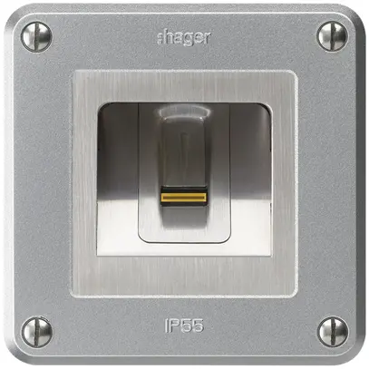 Lettore di impronte digitali NUP Hager ekey-arte robusto C alluminio 