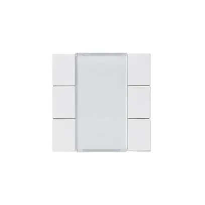 Faccia pulsante Hager basico KNX sestuplo bianco 45×45mm 
