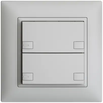Pulsante INC KNX 2×EDIZIOdue colore grigio chiaro RGB con LED 