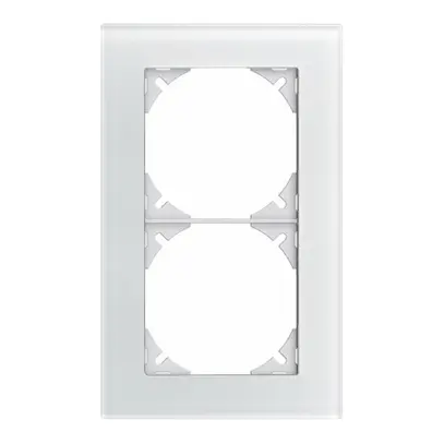 Telaio di cop. EDIZIOdue prestige 2×1 vetro bianco 