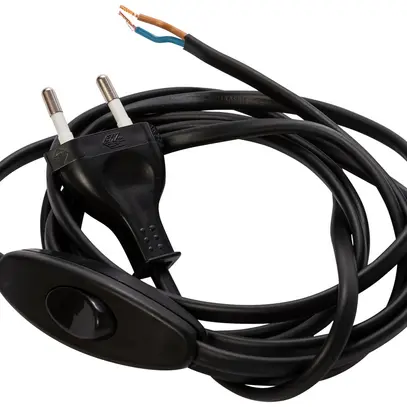 Cavo di raccordo ELBRO PVC 2.5A 230V 2×0.75mm² spina T11 interrutt.2m ne 