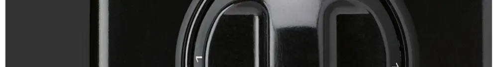 Interruttore rotativo AP basico 5/1L nero con manopola 