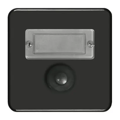 Pulsante di suoneria INC A/1L nero con porta-etichetta 