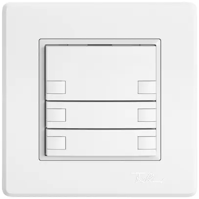 Pulsante KNX RGB INC EDIZIO.liv SNAPFIX® sensore temp.s.LED 3× com.2T bi 