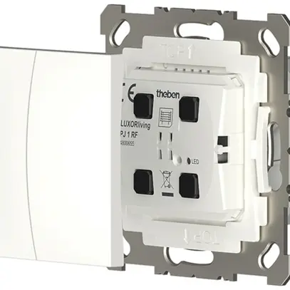 Pulsante RF INC Theben LUXORliving PJ 1 RF con attuatore di persiana 