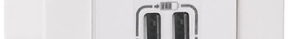 Presa di carica USB AP ATO 2 moduli, doppio bianco 