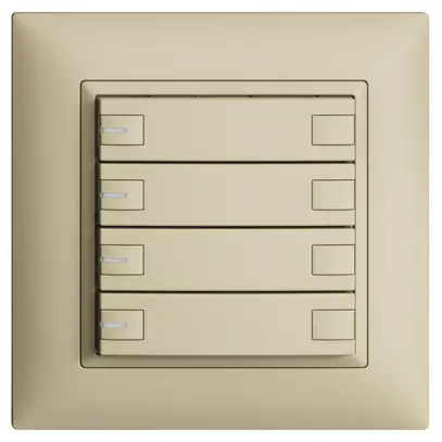 Pulsante KNX RGB INC EDUE FMI, 250mW, c.LED RGB, 4×pulsante, C.2×T., van 
