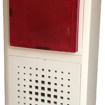 Lampe flash AP Hugentobler 316A 24V DC IP21 Xe 5J rouge sirène son continu 