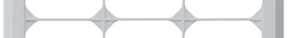 Cadre de recouvrement ENC kallysto.line 4×3 gris clair vertical 272×212mm 