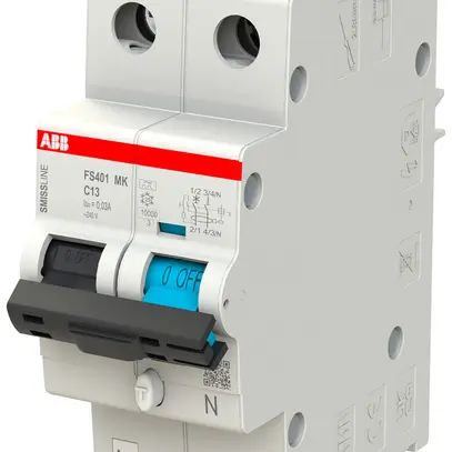 Disgiuntore differenziale ABB FS401MK SMISSLINE TP C-13A/30mA 1LN 10kA tipo F 