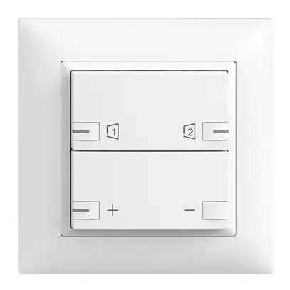 Set frontale INC EDIZIOdue zepAIR variatore S1/S2 con LED bianco 