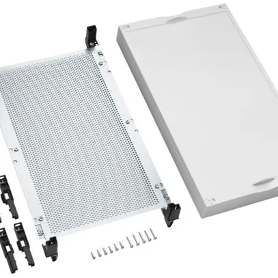 Kit Hager univers N 450×250mm p.télécommunication VDI plaque de montage perforée 
