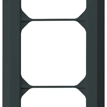 Cadre de recouvrement ENC kallysto.line 3×1 noir 92×212mm 