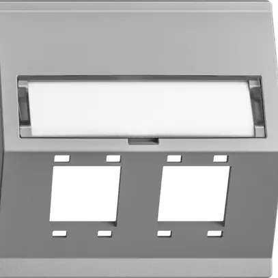 Kit montage INC EDIZIOdue F sortie oblique 2×R&M cat.5e/6/LC spécial, silver 