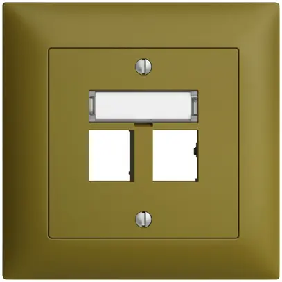 Kit de montage ENC EDIZIOdue sortie droite, pour 2×RJ45 freenet, olive 