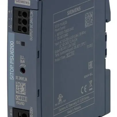 Alimentation Siemens SITOP, IN: 120…230VAC (120…240VDC), OUT: 24VDC/1.3A 