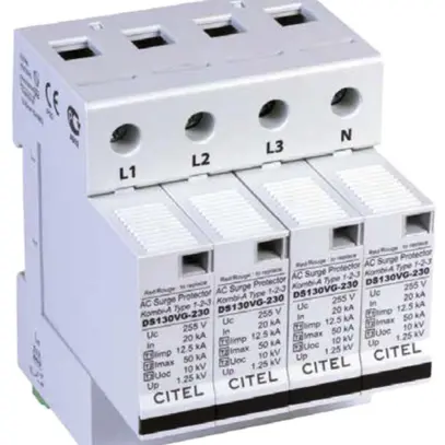 Parafulmine DS 130VGS-230, tipo 1+2+3, 4-poli 