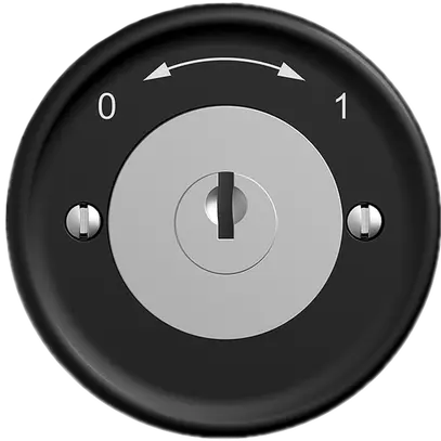 Contact pivotant ENC 0<-->1 STANDARDdue noir avec serrure de sûreté 