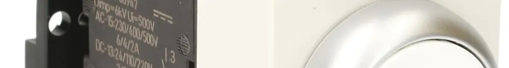 Pulsante AMD K&N, 1Ch/1R 6A, 2UM, calotta bianco 